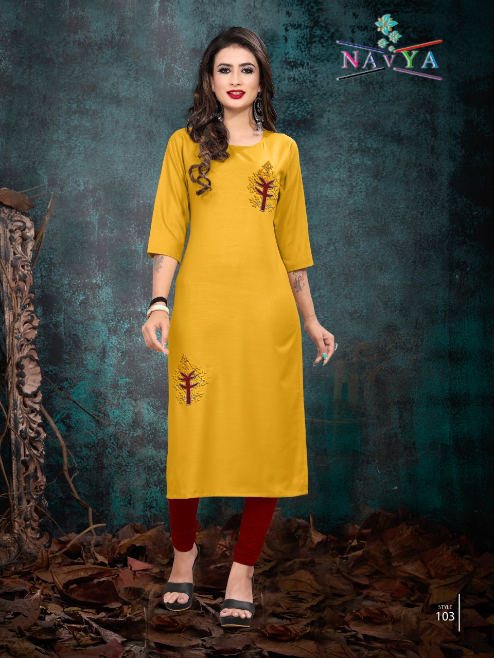 Navya  Presents Fashion Bits Ethnic Wear Designer Kurti Collection
