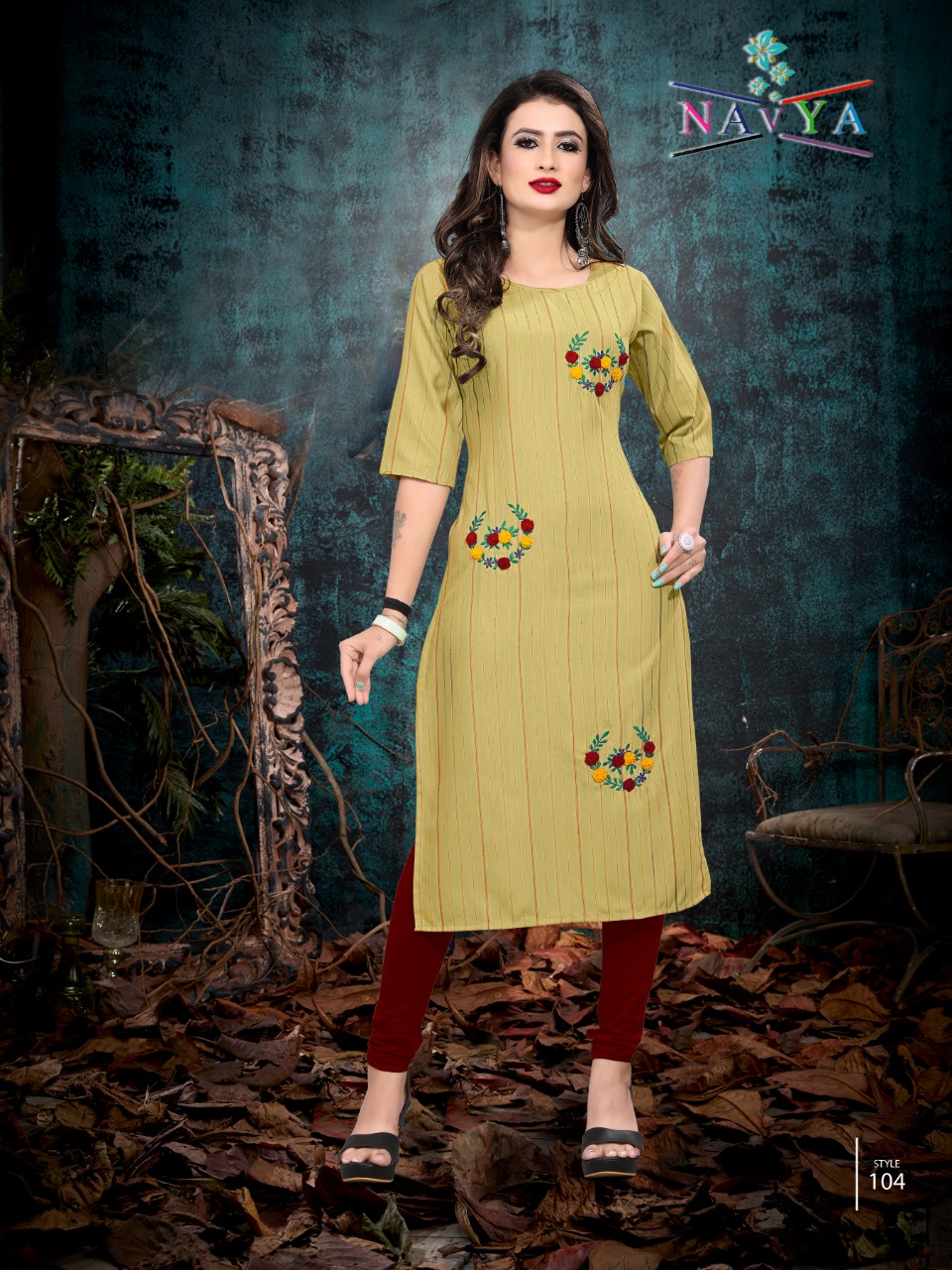 Navya  Presents Fashion Bits Ethnic Wear Designer Kurti Collection