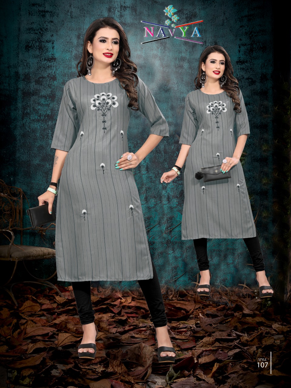 Navya  Presents Fashion Bits Ethnic Wear Designer Kurti Collection