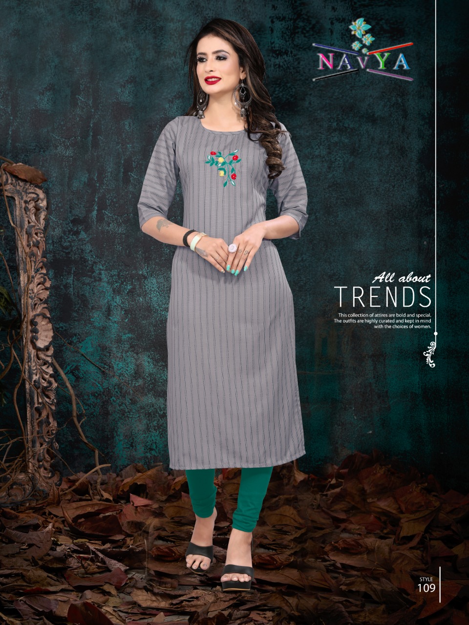 Navya  Presents Fashion Bits Ethnic Wear Designer Kurti Collection
