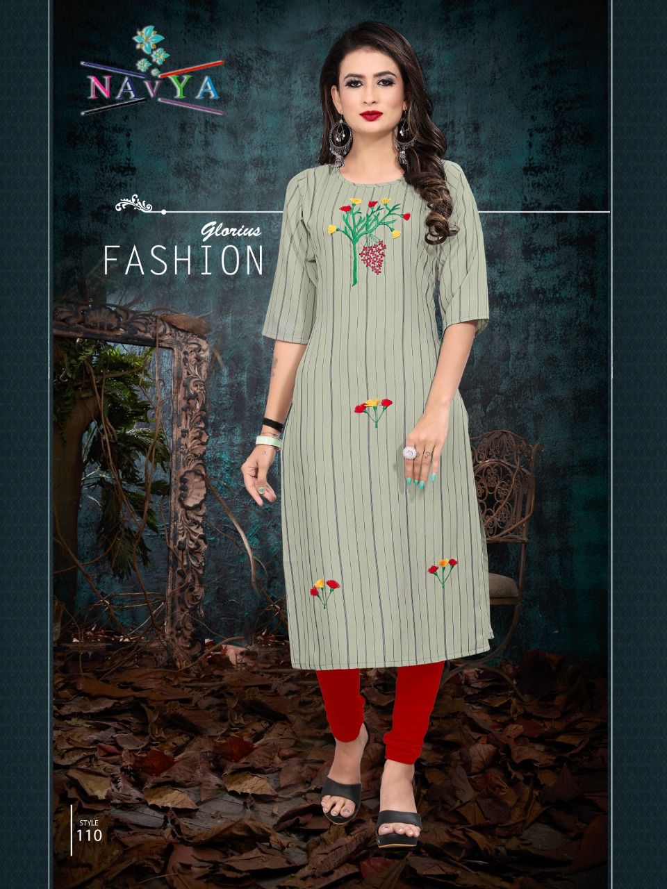 Navya  Presents Fashion Bits Ethnic Wear Designer Kurti Collection
