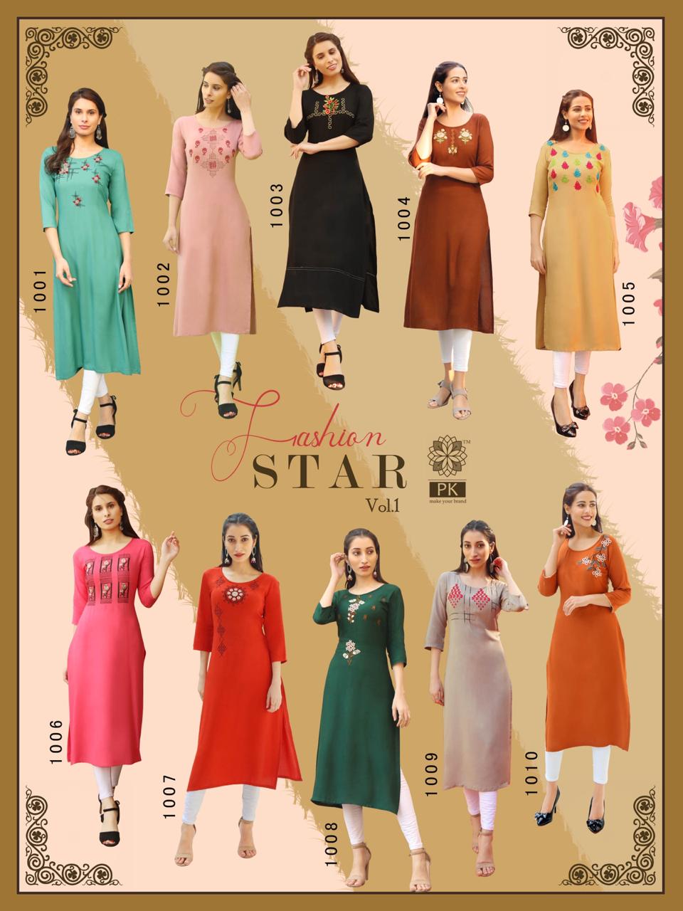 Pk Presents  Fashion Star Vol 1 Ethnic Wear Kurtis Collection