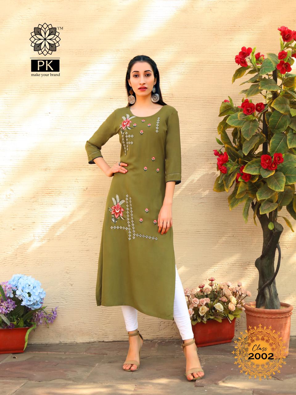 Pink & Yellow A LIne Maya Casual Kurti Wear, Wash Care: Machine wash at Rs  449 in Jaipur