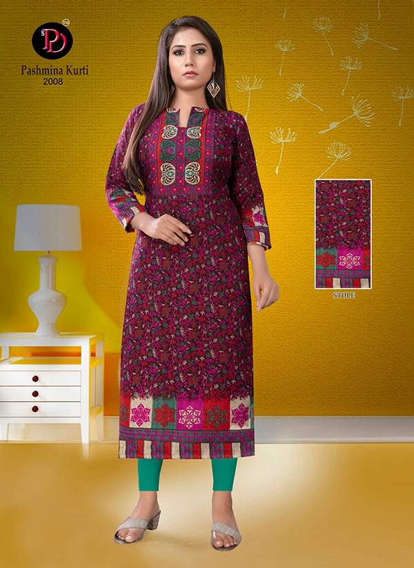 Poorvi Presents  Pashmina Vol 2 Printed Kurti Collection