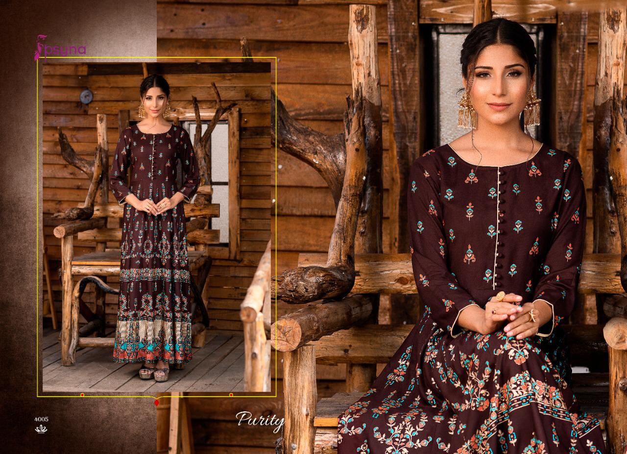 Psyna  Presents Purity  Vol 4  Long Kurtis Collection