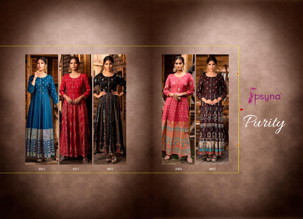 Psyna  Presents Purity  Vol 4  Long Kurtis Collection
