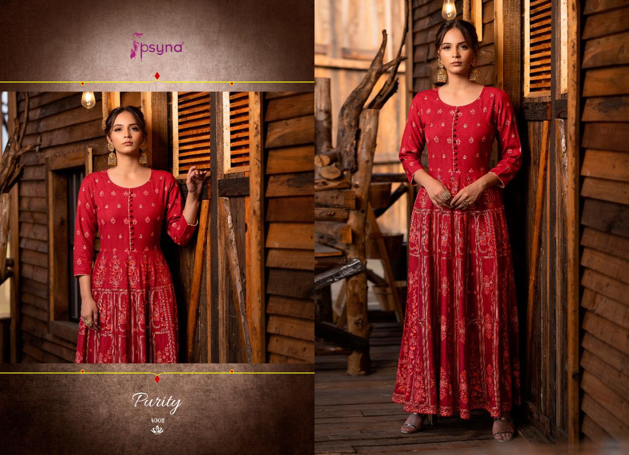 Psyna  Presents Purity  Vol 4  Long Kurtis Collection