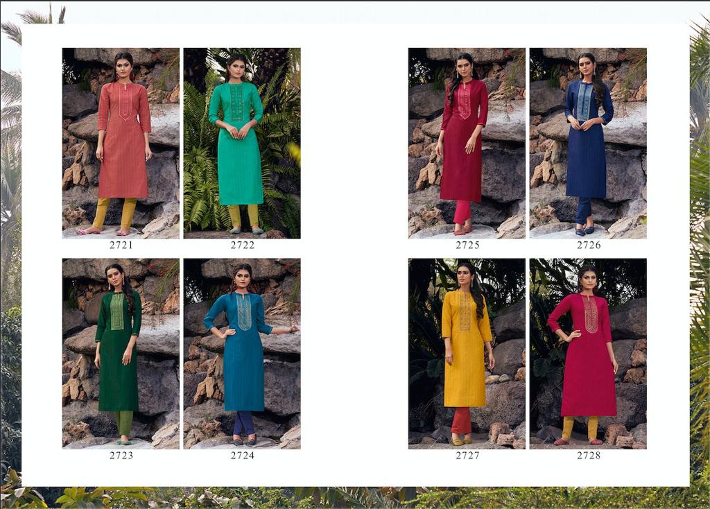 Rangoon  Presents Light Line  Vol 5 Ethnic Wear Long Kurti Collection