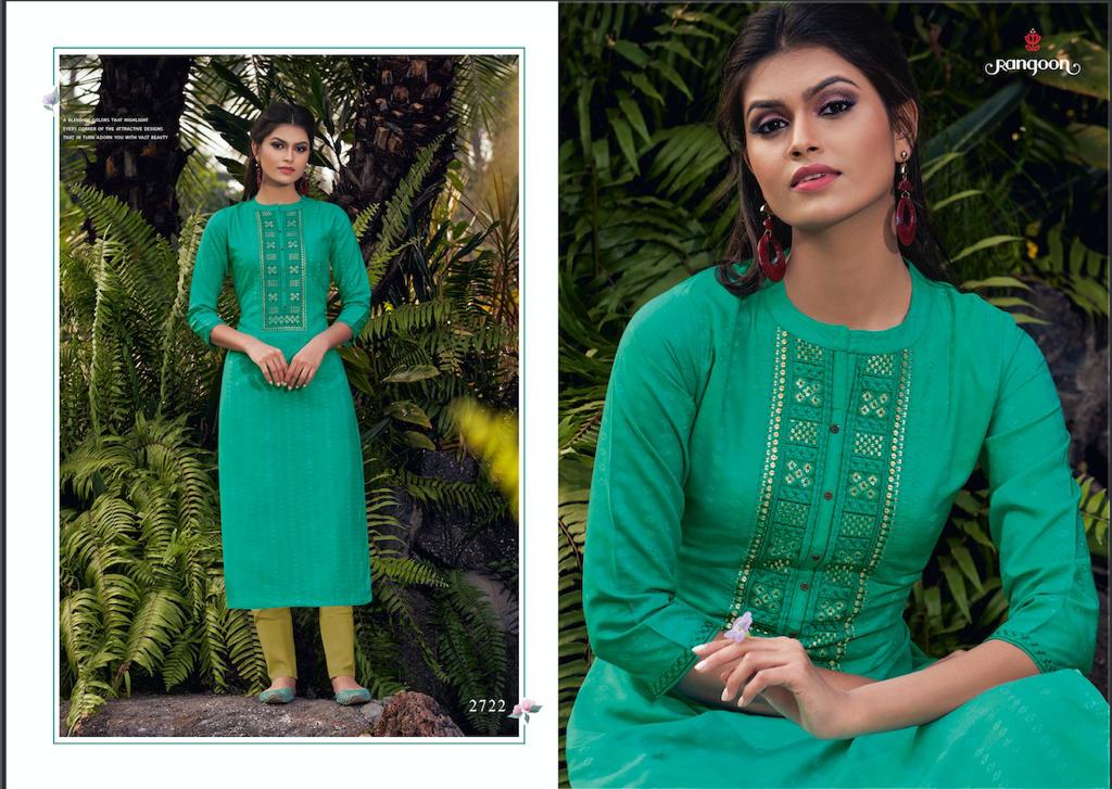 Rangoon  Presents Light Line  Vol 5 Ethnic Wear Long Kurti Collection