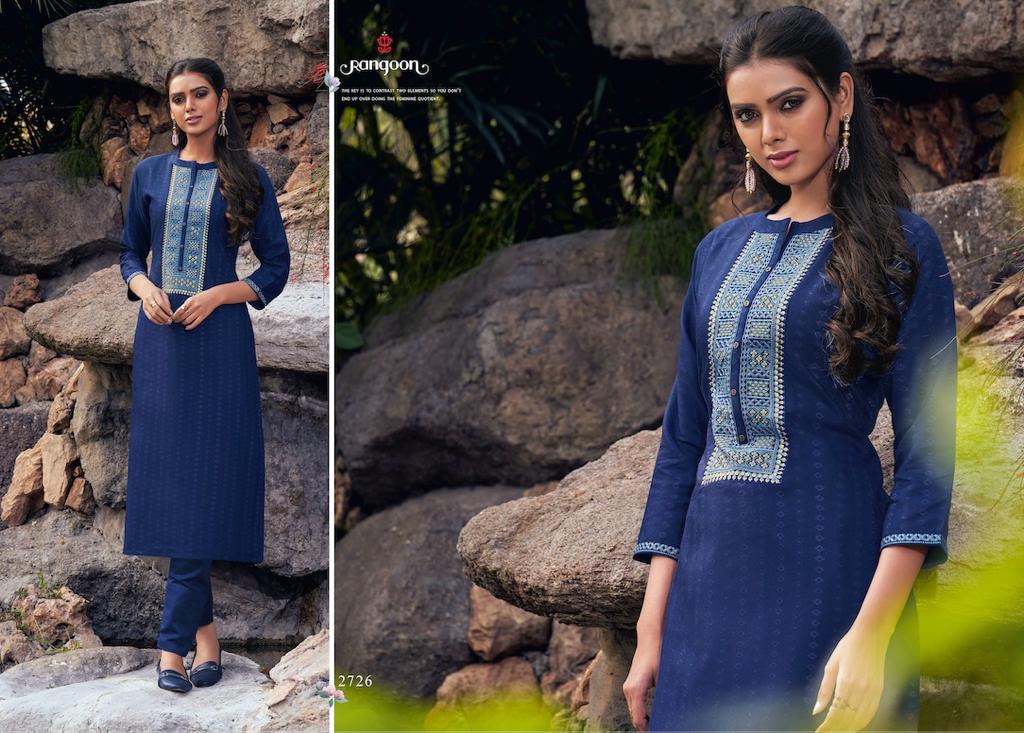 Rangoon  Presents Light Line  Vol 5 Ethnic Wear Long Kurti Collection