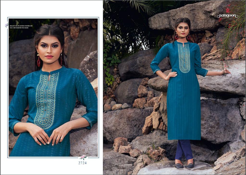 Rangoon  Presents Light Line  Vol 5 Ethnic Wear Long Kurti Collection