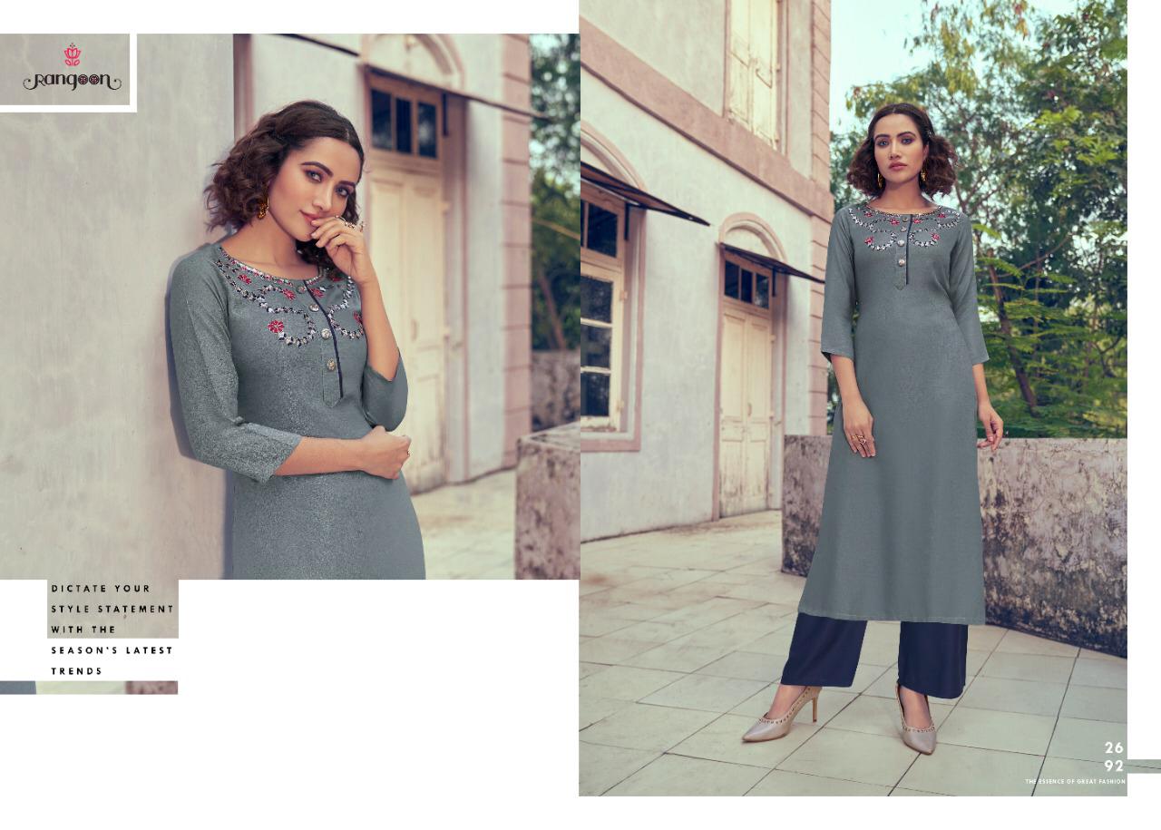 Rangoon Presents  Style On   Kurti With Bottom