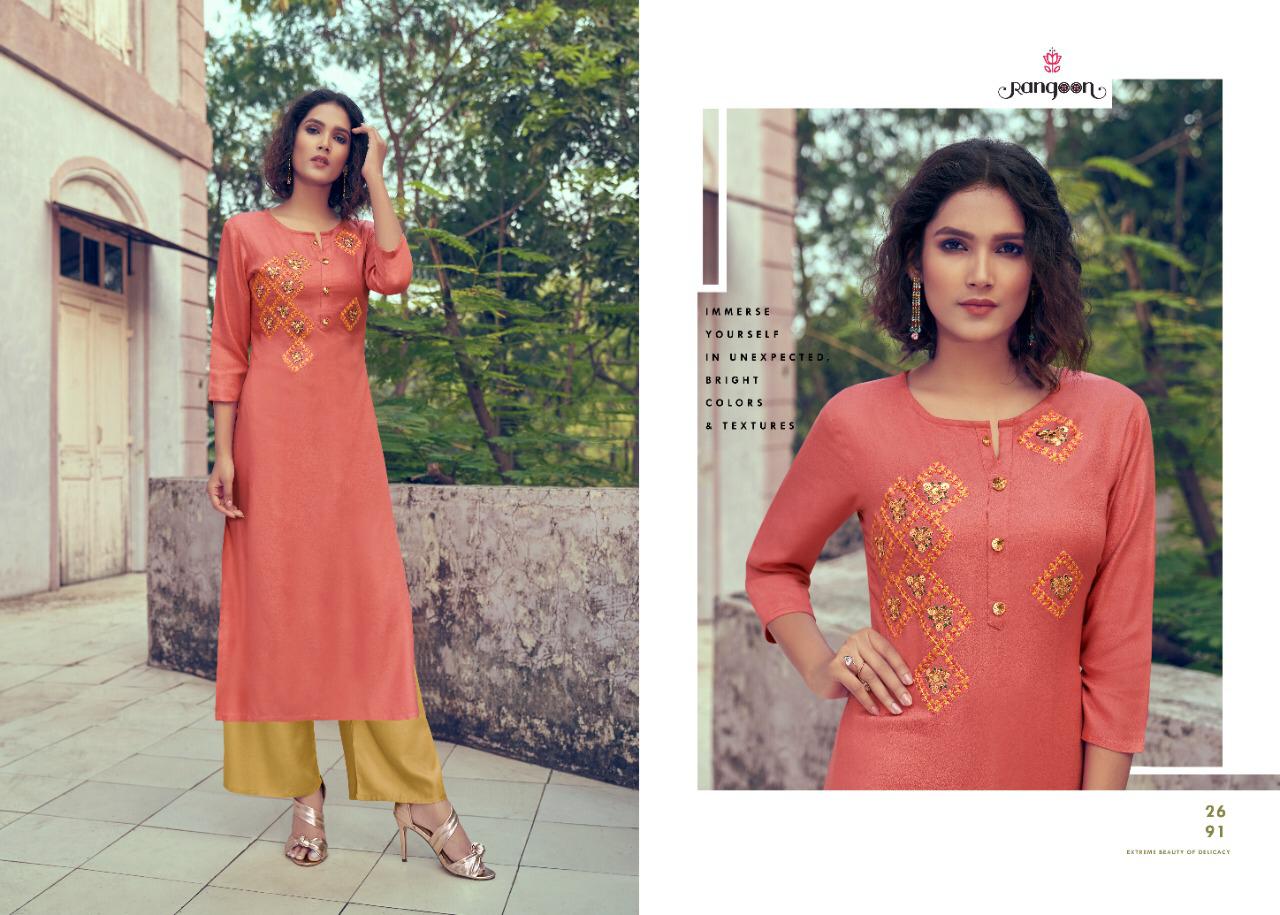 Rangoon Presents  Style On   Kurti With Bottom