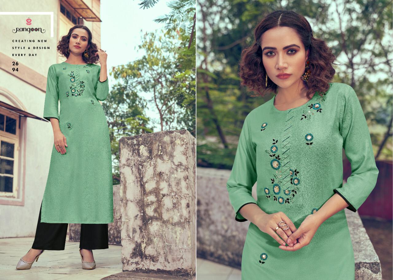 Rangoon Presents  Style On   Kurti With Bottom