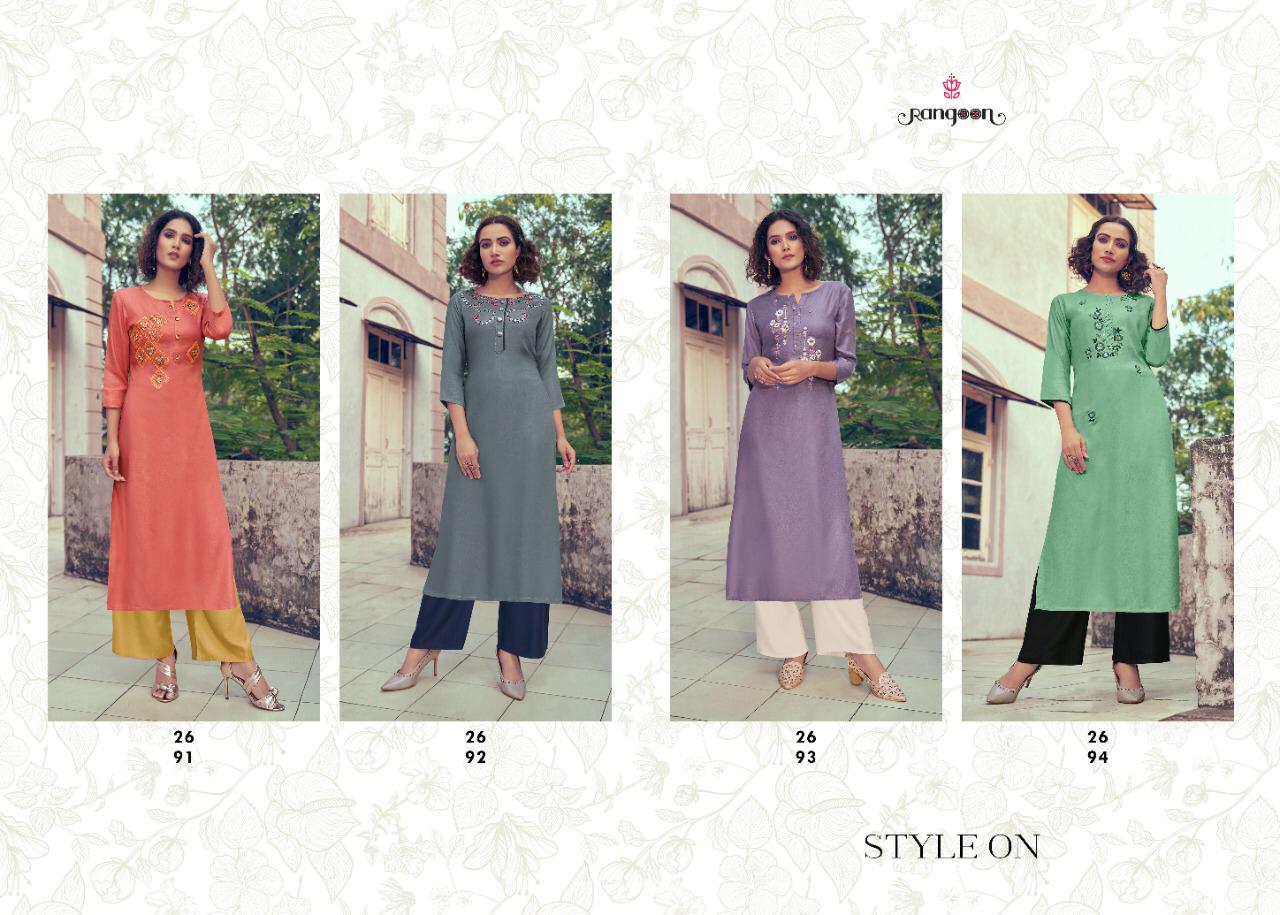 Rangoon Presents  Style On   Kurti With Bottom