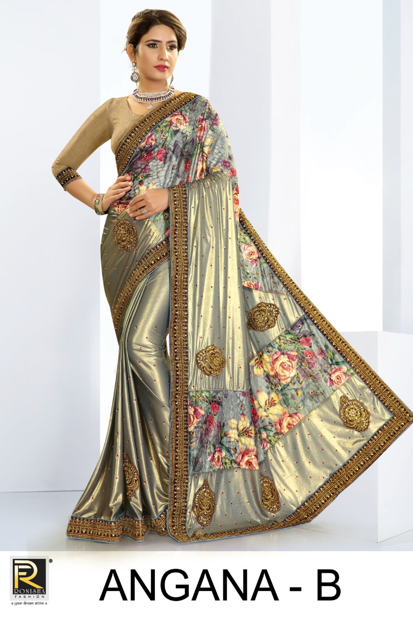 Ranjan  Presents  Angana Festive Wear  Sarees Collection