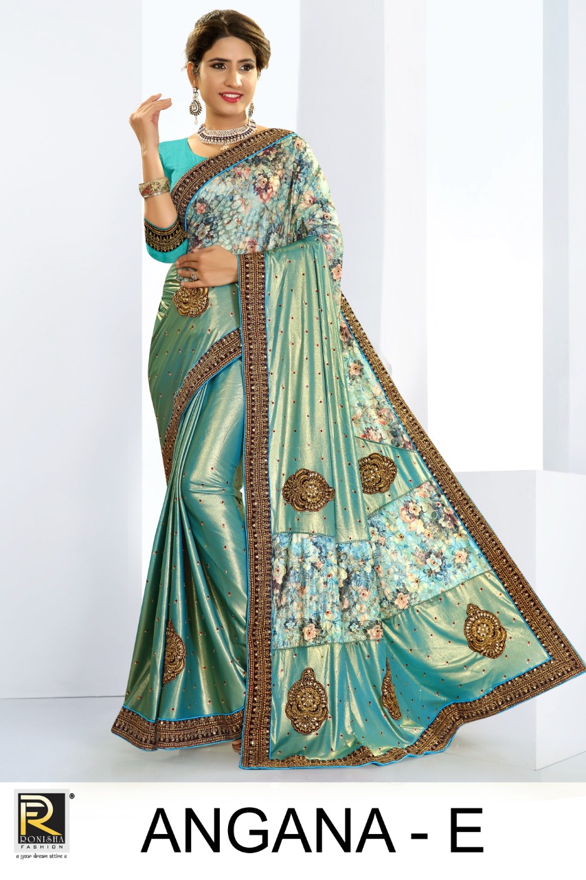 Ranjan  Presents  Angana Festive Wear  Sarees Collection