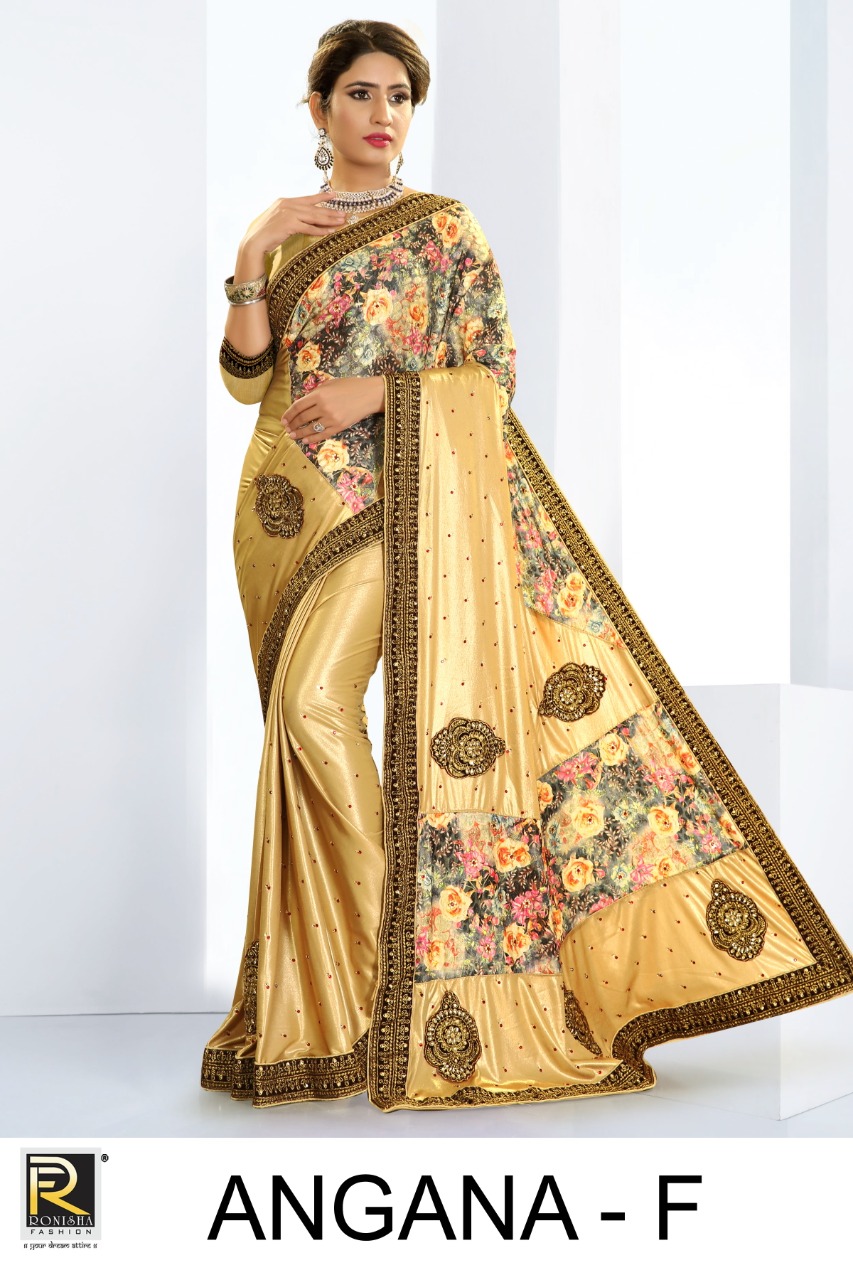 Ranjan  Presents  Angana Festive Wear  Sarees Collection