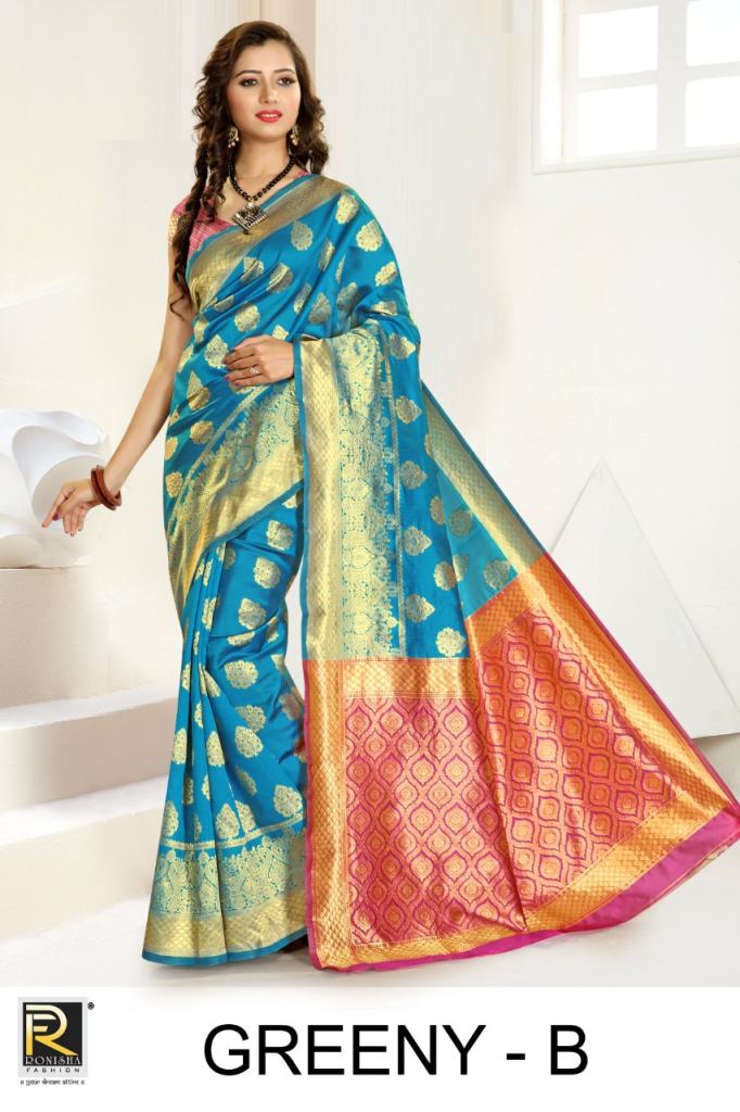 Ranjna Presents Greeny Festive Wear Saree Collection