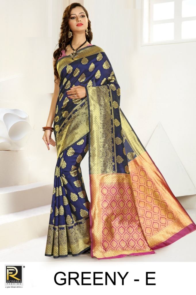 Ranjna Presents Greeny Festive Wear Saree Collection