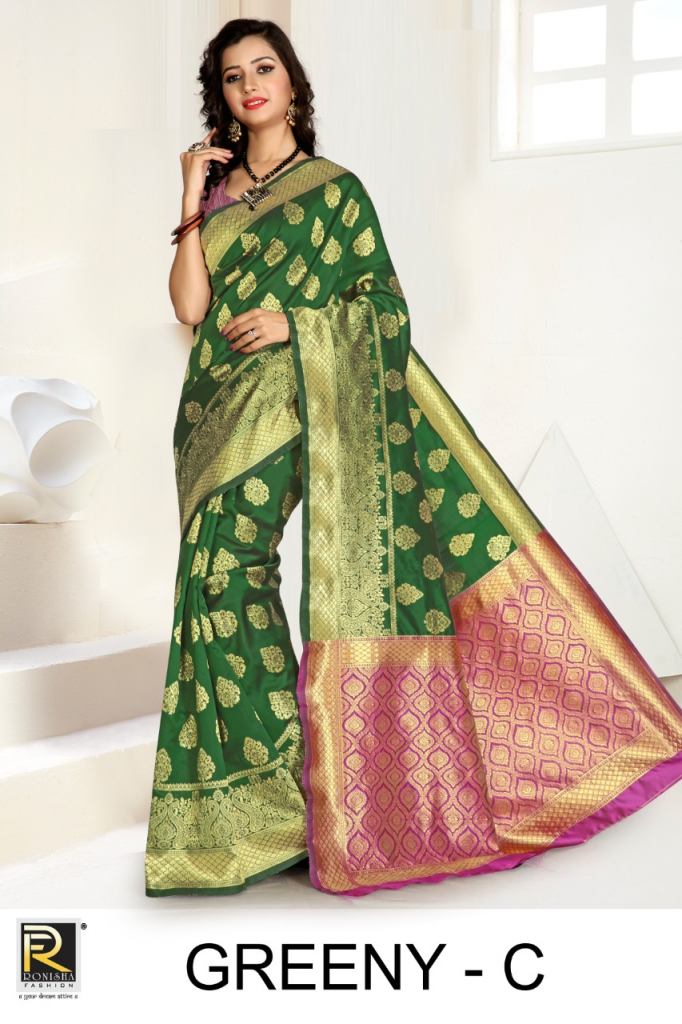 Ranjna Presents Greeny Festive Wear Saree Collection