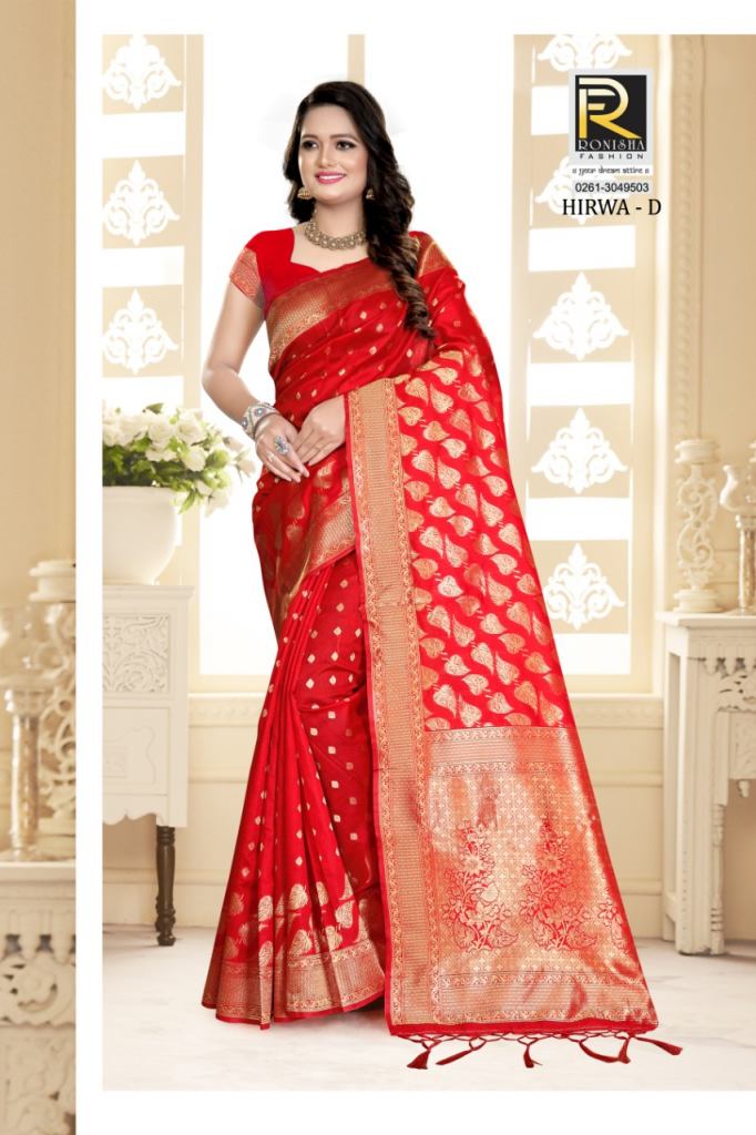 Ranjna Presents Hirwa Festive Wear Sarees Collection