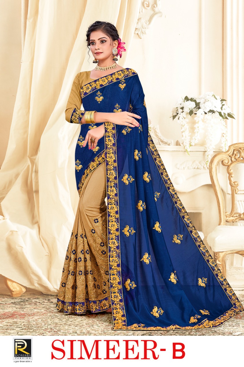 Ranjna  Presents  Simeer Festive Wear Sarees Collection