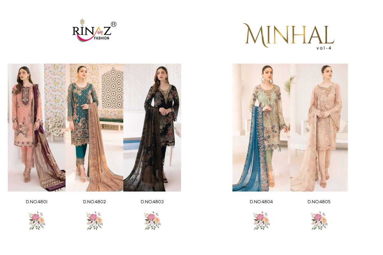 Rinaz Presents Minhal Vol 4  Pakistani Suits Collection