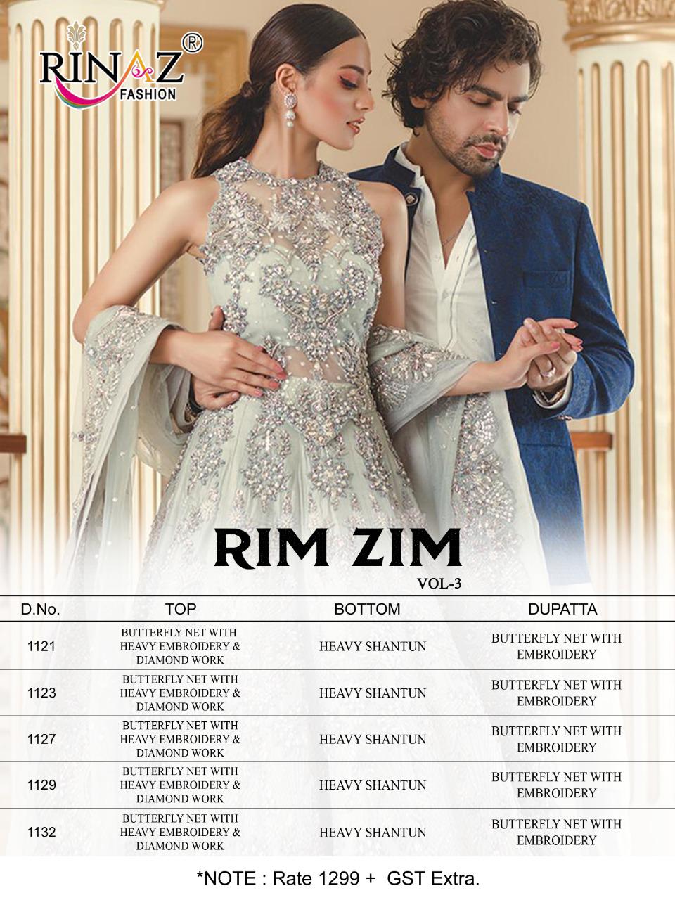 Rinaz  Presents Rim Zim  Vol 3  Wedding Wear Pakistani Salwar Suits