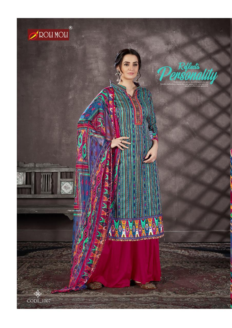 Roli Moli  Presents  Mallika   Vol 5 Designer Dress Material