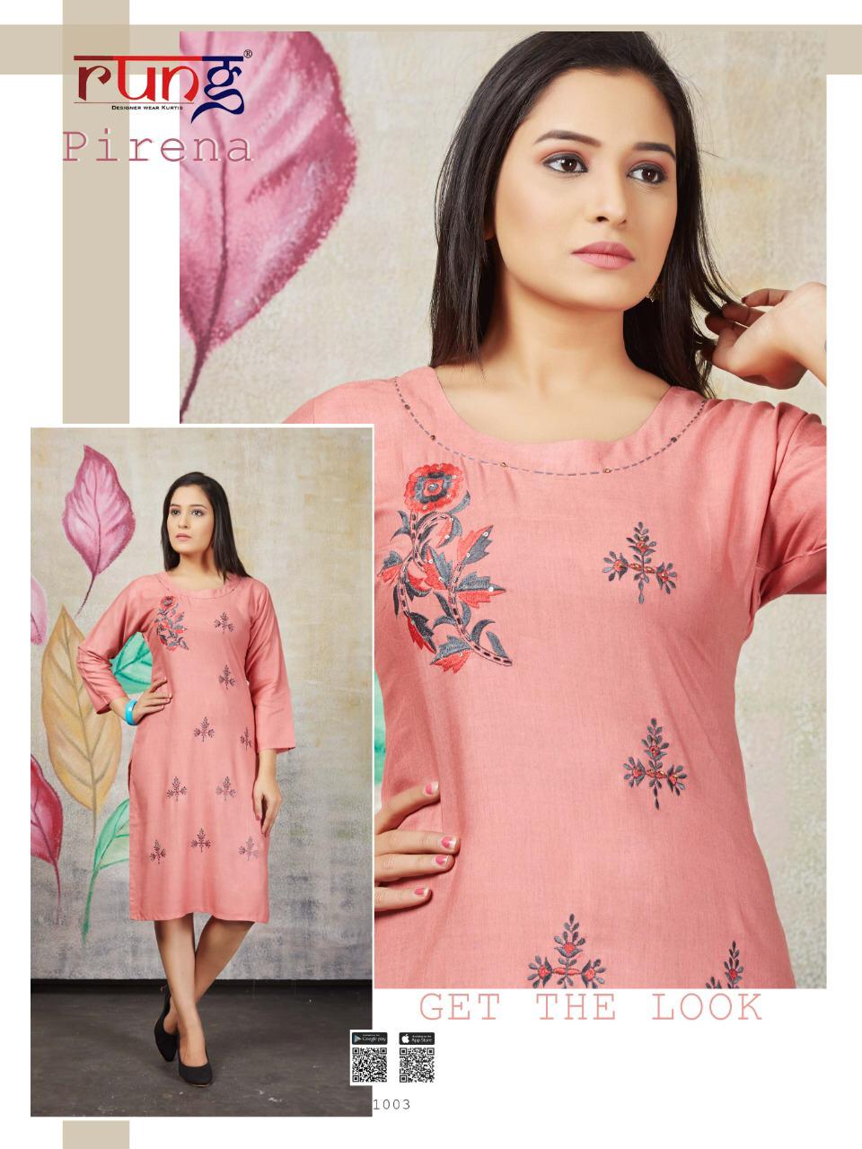 Rung Presents  Pirena Casual Wear Kurtis Collection