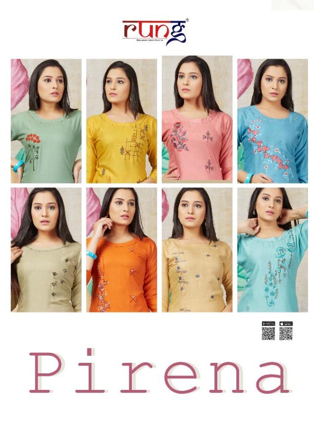 Rung Presents  Pirena Casual Wear Kurtis Collection