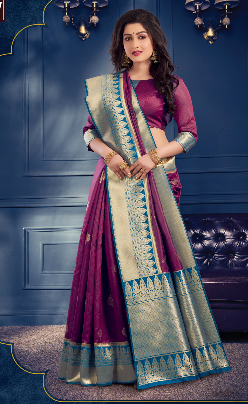 Sangam Presents Ardhangini Banarasi Crystal Silk Sarees