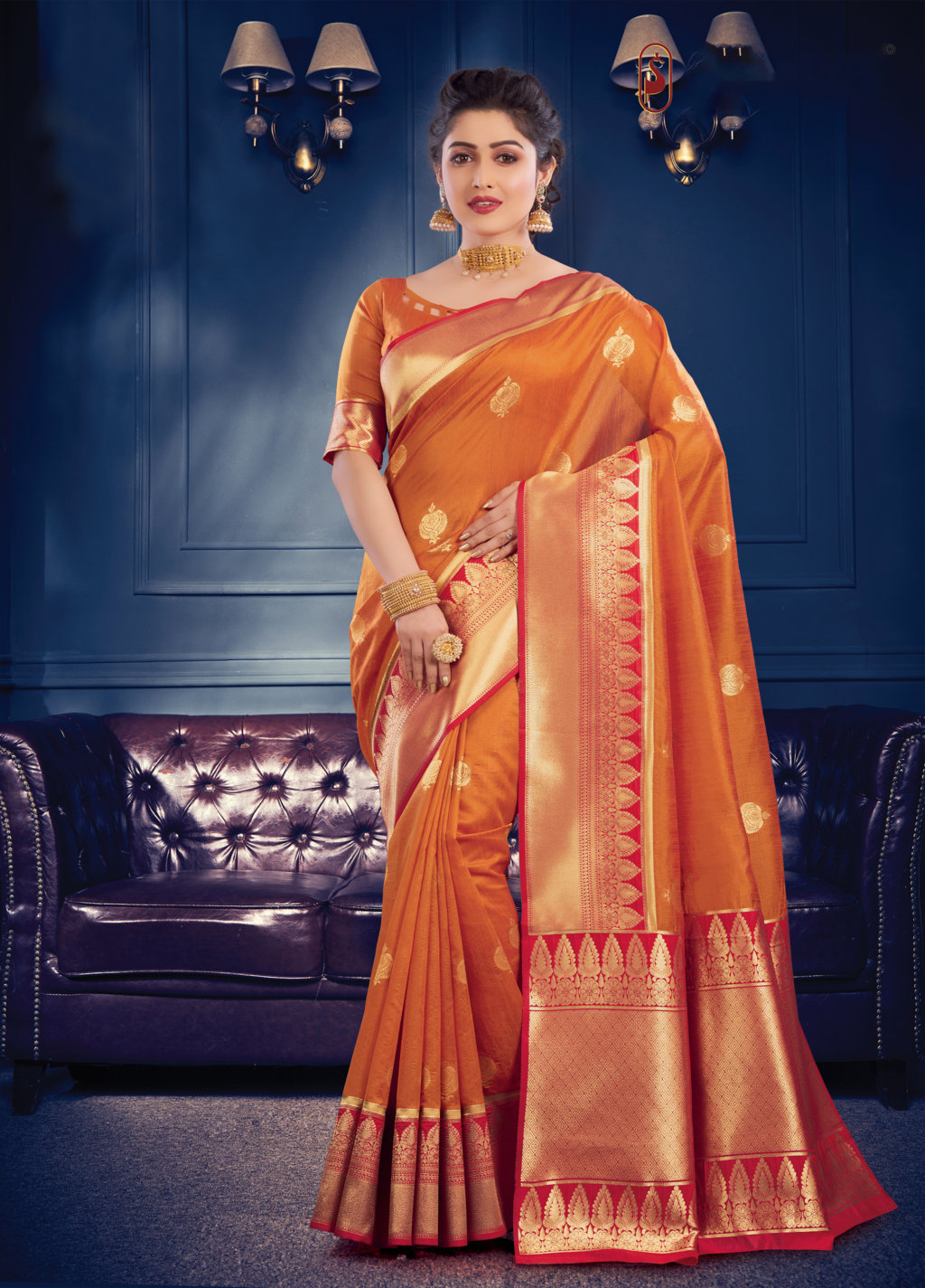 Sangam Presents Ardhangini Banarasi Crystal Silk Sarees