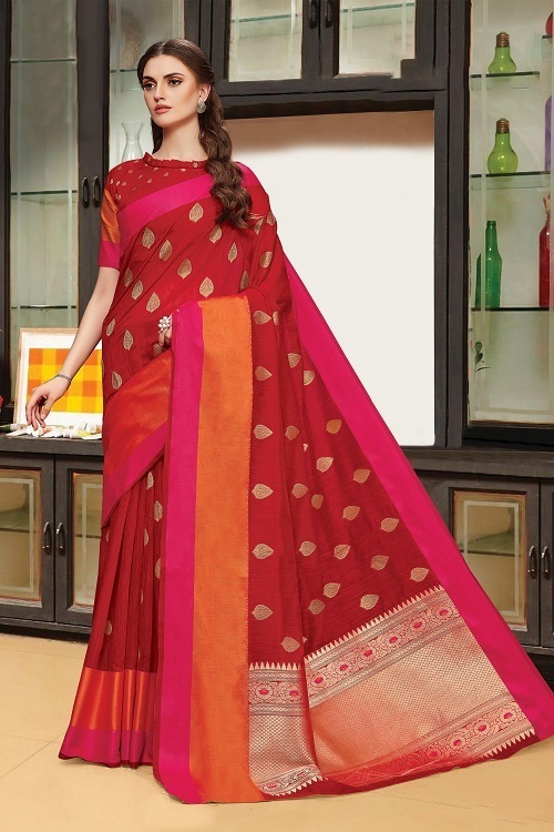 Sangam Presents Banglori Handloom Linen Silk Sarees