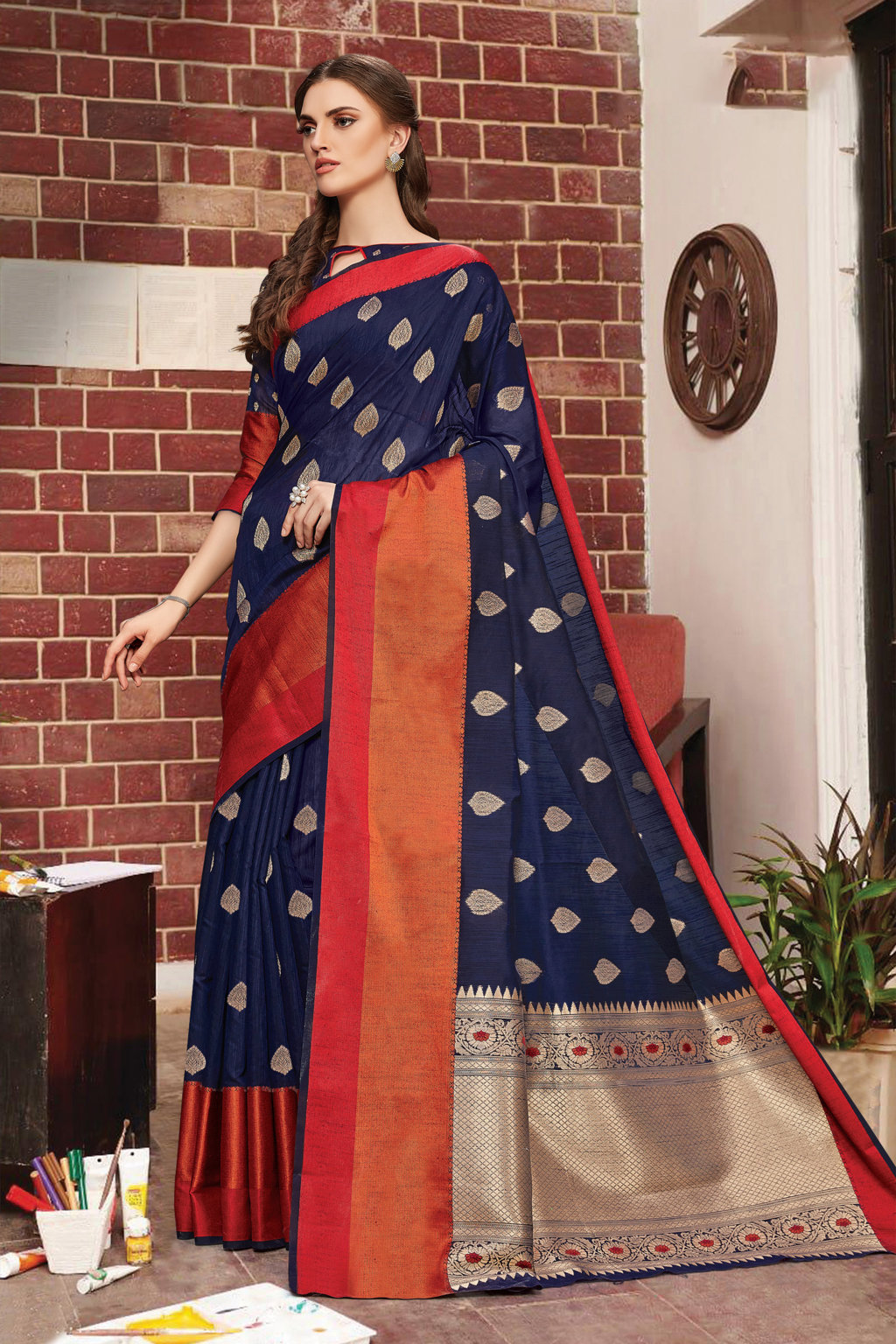 Sangam Presents Banglori Handloom Linen Silk Sarees