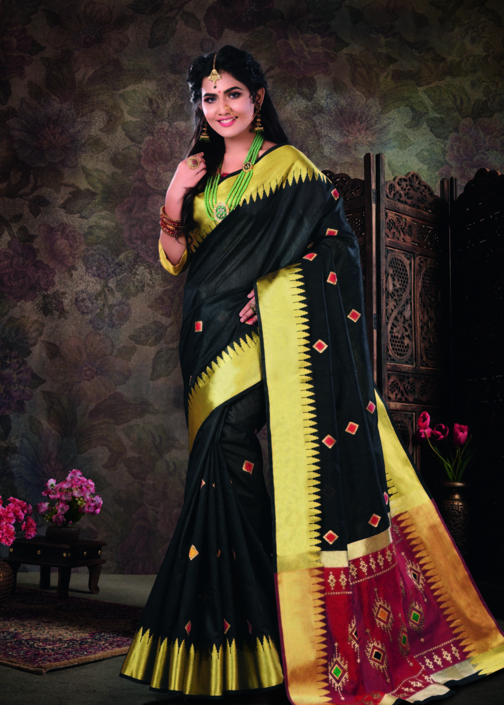 Sangam Presents Shantipuri Handloom Pure Crystal Silk Sarees