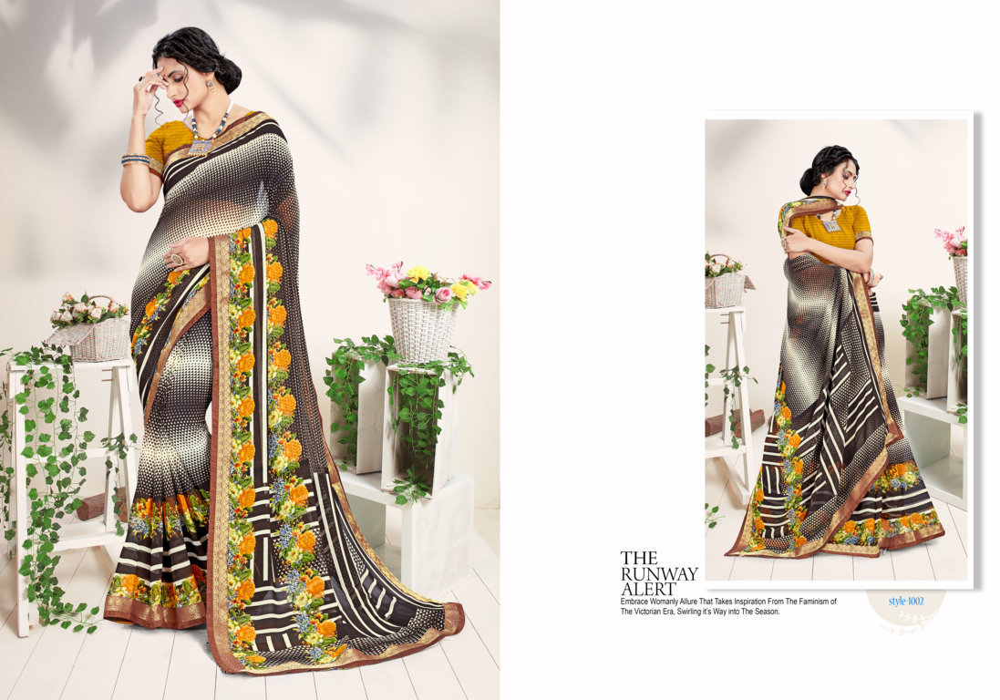Sangam  Presents Rose Valley Printed  Sarees Collection