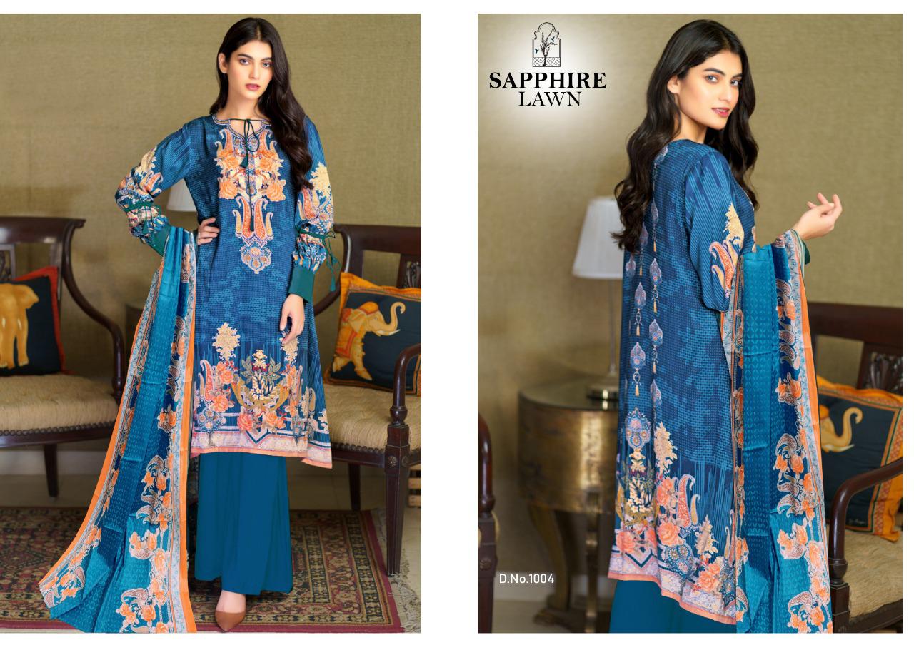 Sapphire Lawn Karachi Dress Materials