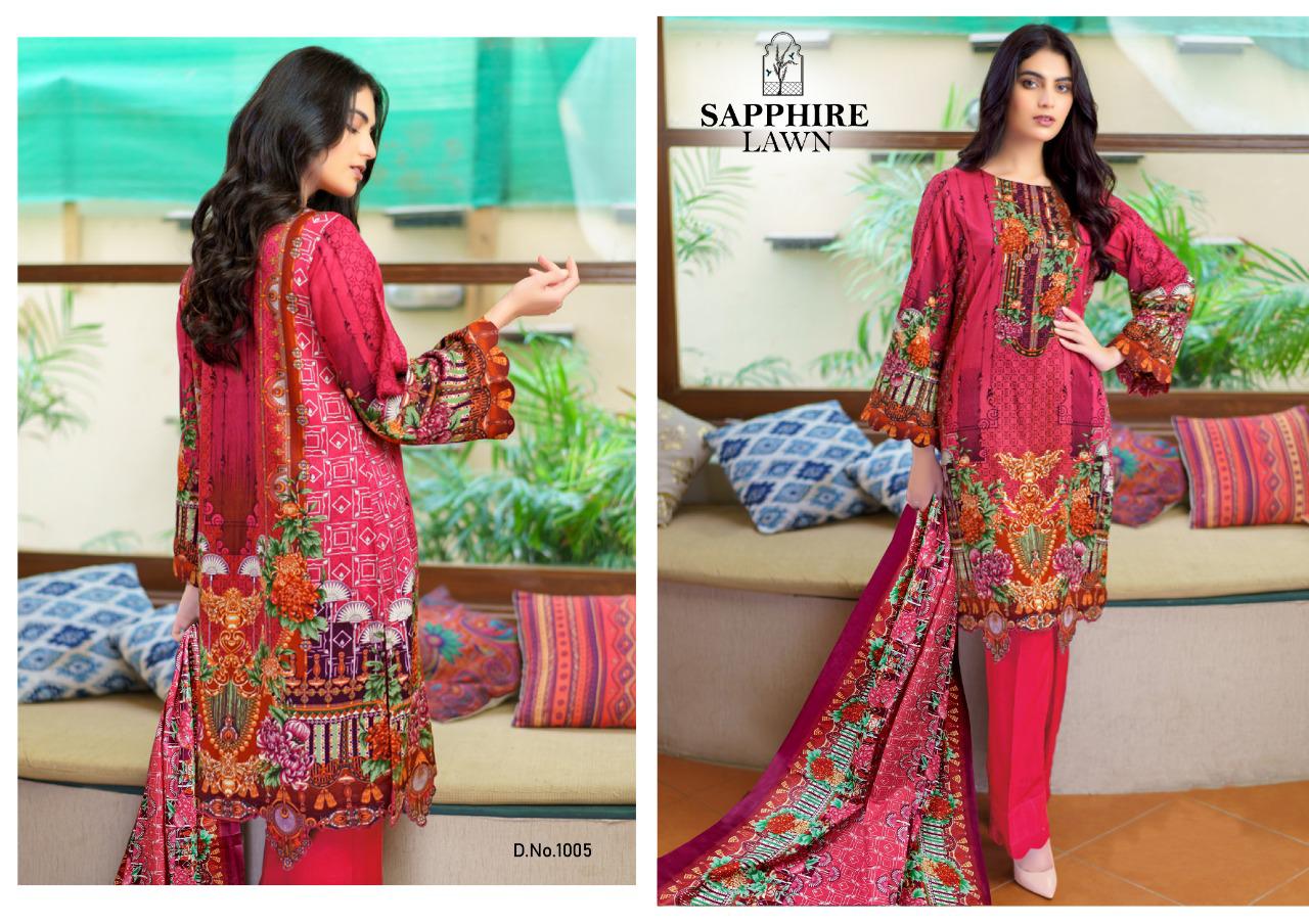 Sapphire Lawn Karachi Dress Materials
