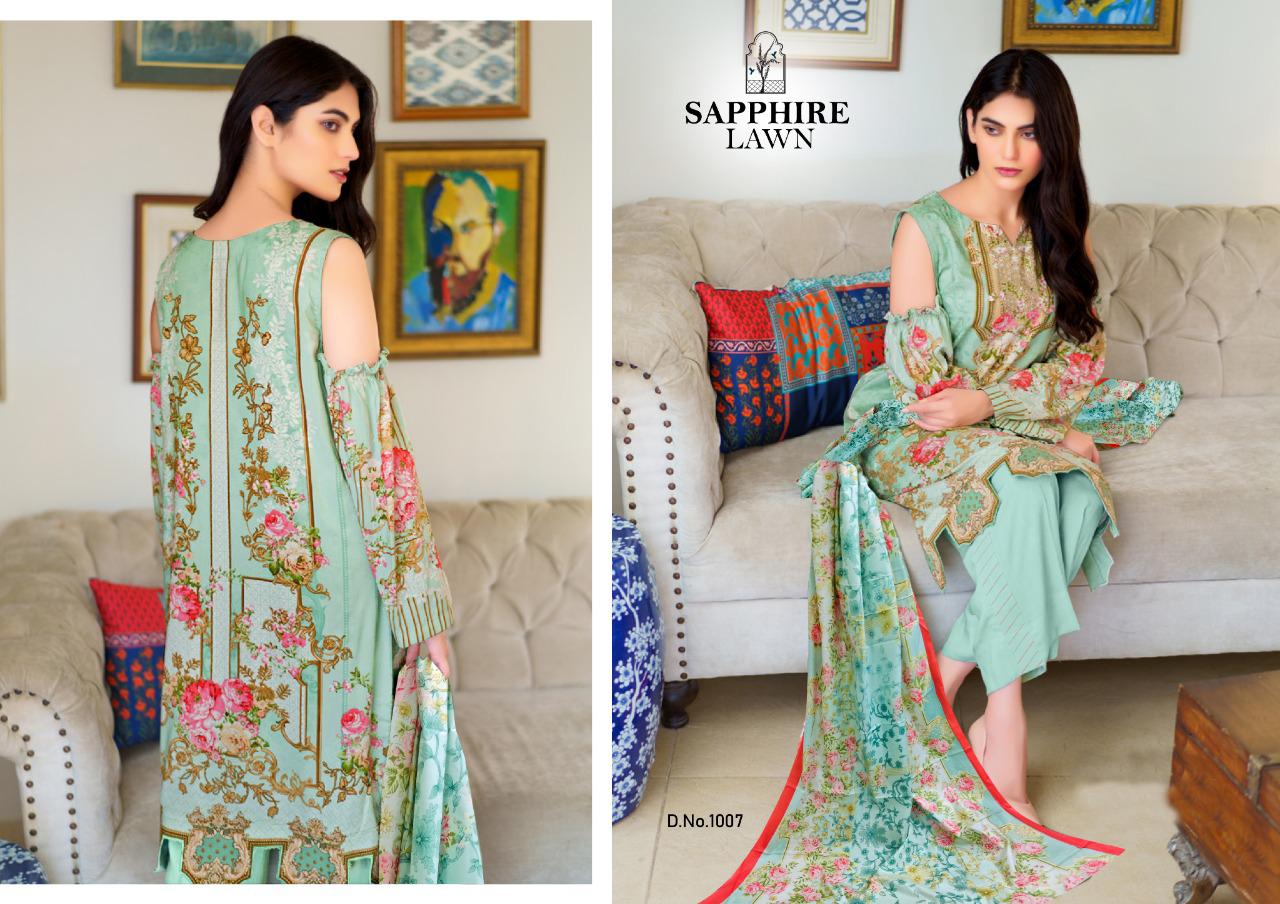 Sapphire Lawn Karachi Dress Materials