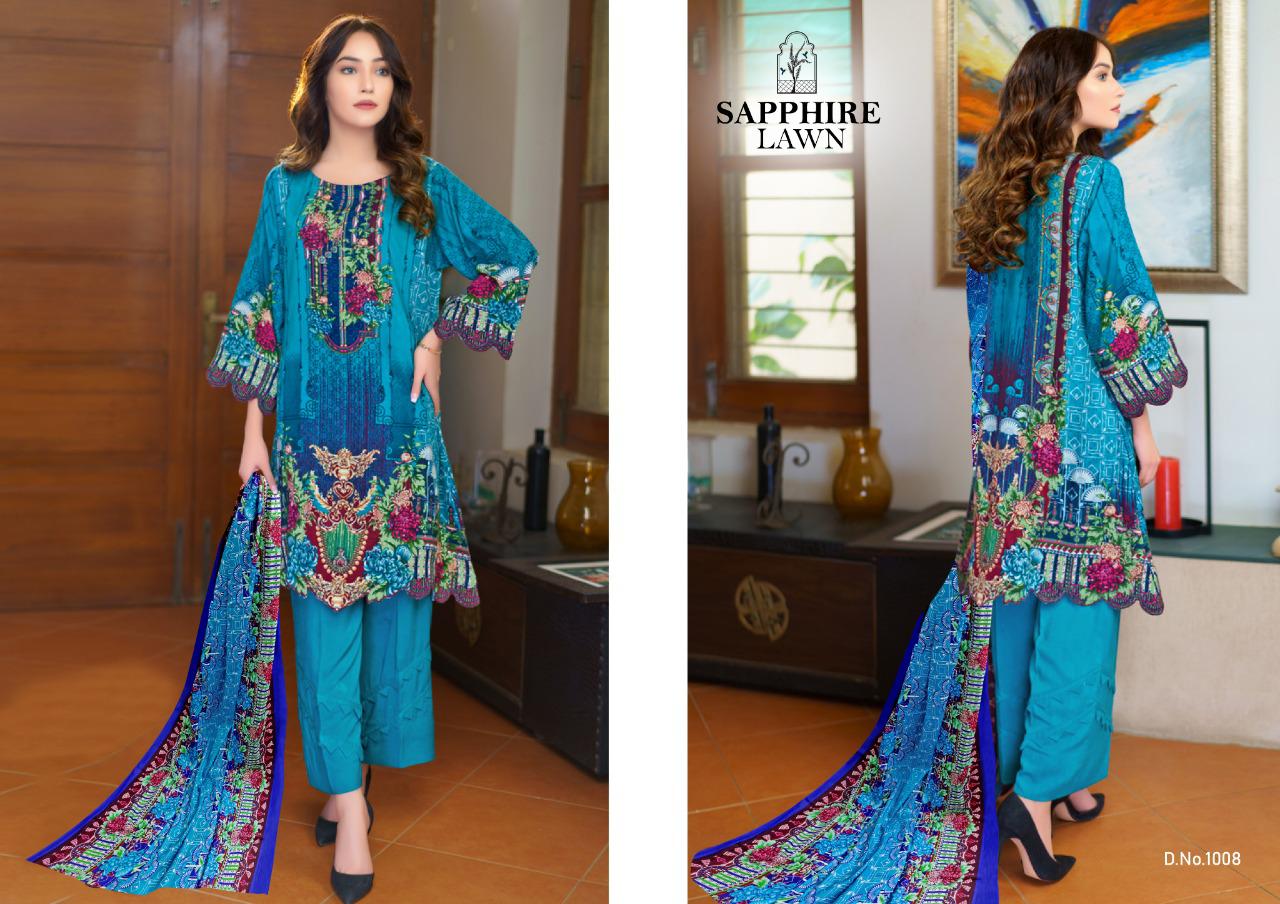 Sapphire Lawn Karachi Dress Materials