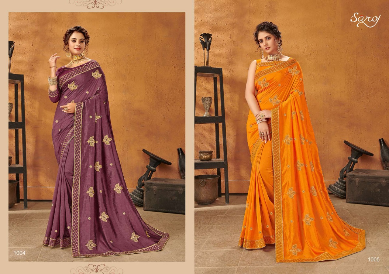 Saroj  Presents Sanam Festive Wear Sarees Collection