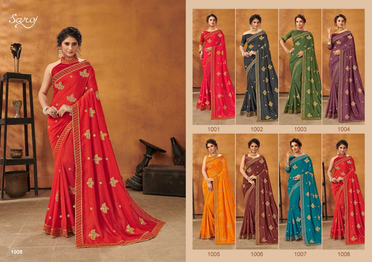 Saroj  Presents Sanam Festive Wear Sarees Collection
