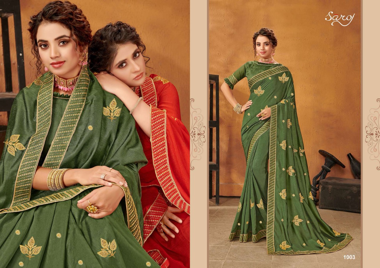 Saroj  Presents Sanam Festive Wear Sarees Collection
