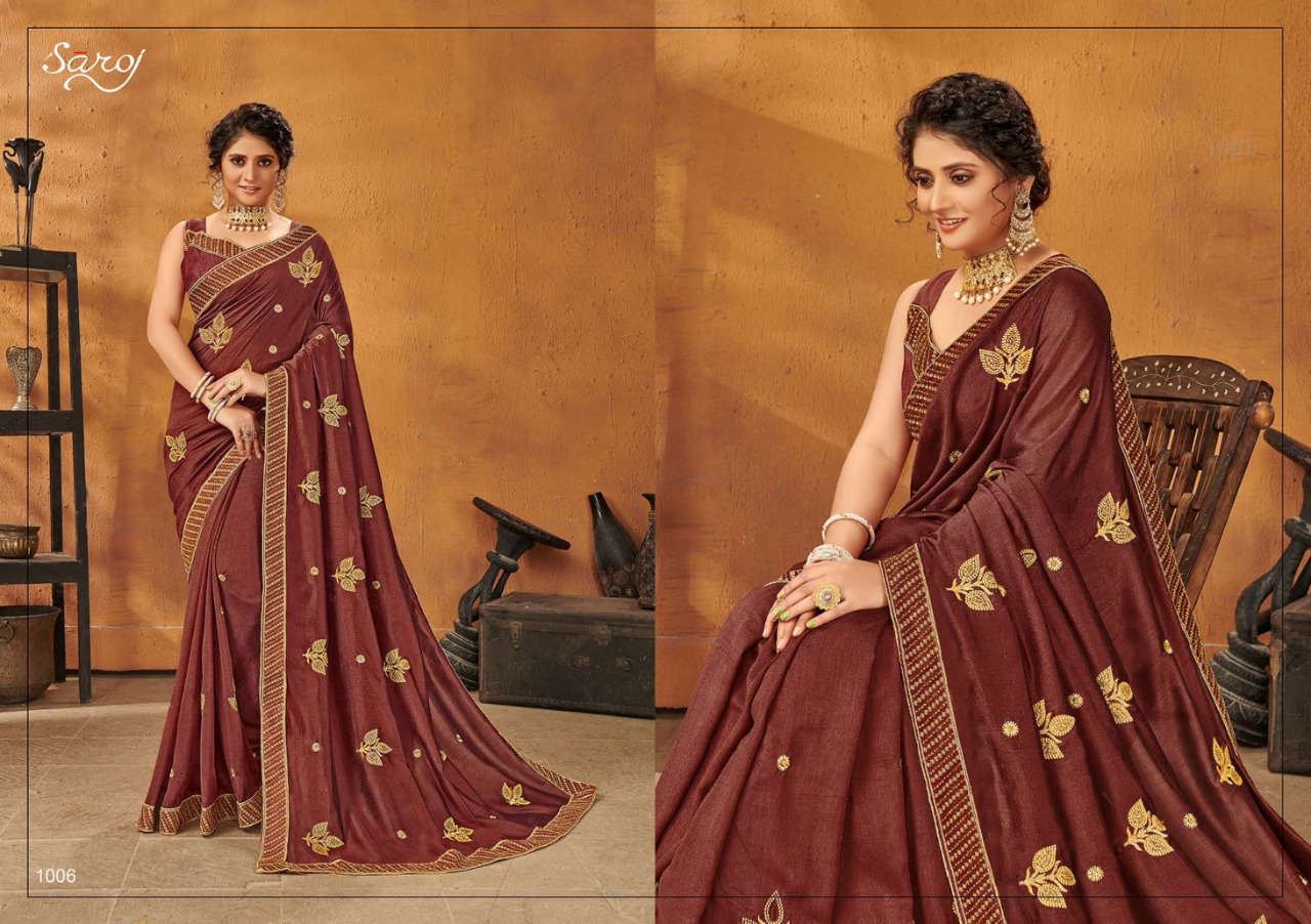 Saroj  Presents Sanam Festive Wear Sarees Collection