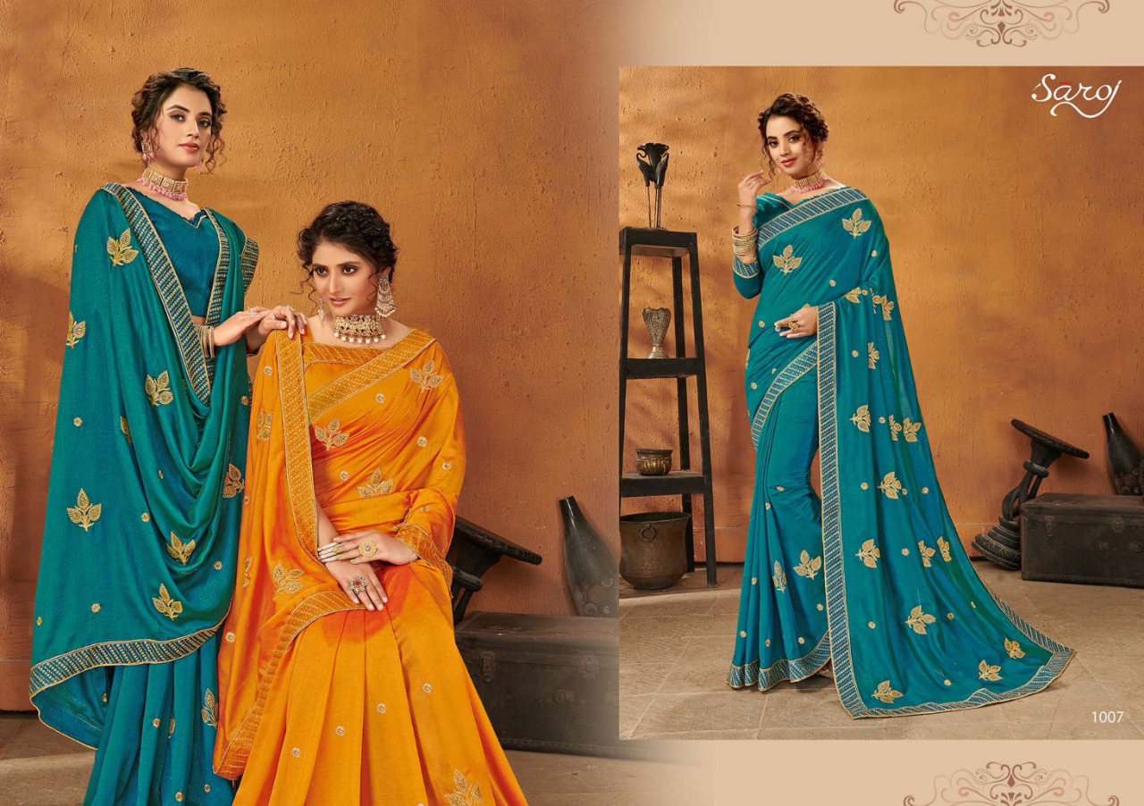 Saroj  Presents Sanam Festive Wear Sarees Collection