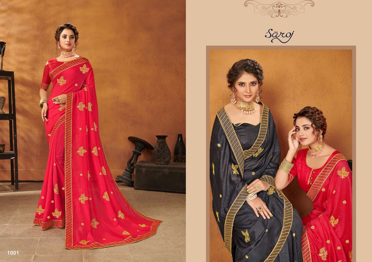 Saroj  Presents Sanam Festive Wear Sarees Collection
