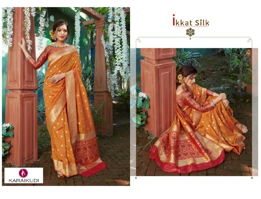 Shangrila Presents  Ikkat Silk Festive Wear Sarees Collection