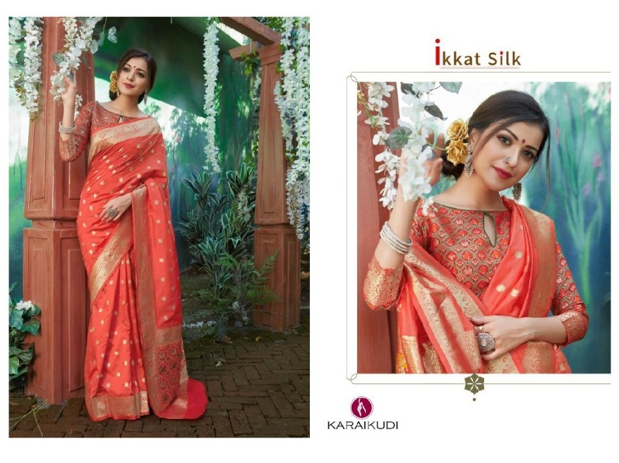 Shangrila Presents  Ikkat Silk Festive Wear Sarees Collection